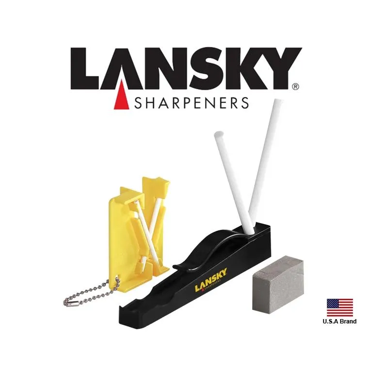 Lansky美國隨身攜帶型三合一打磨組C-Clip磨刀器磨刀石【LSCCLIP】