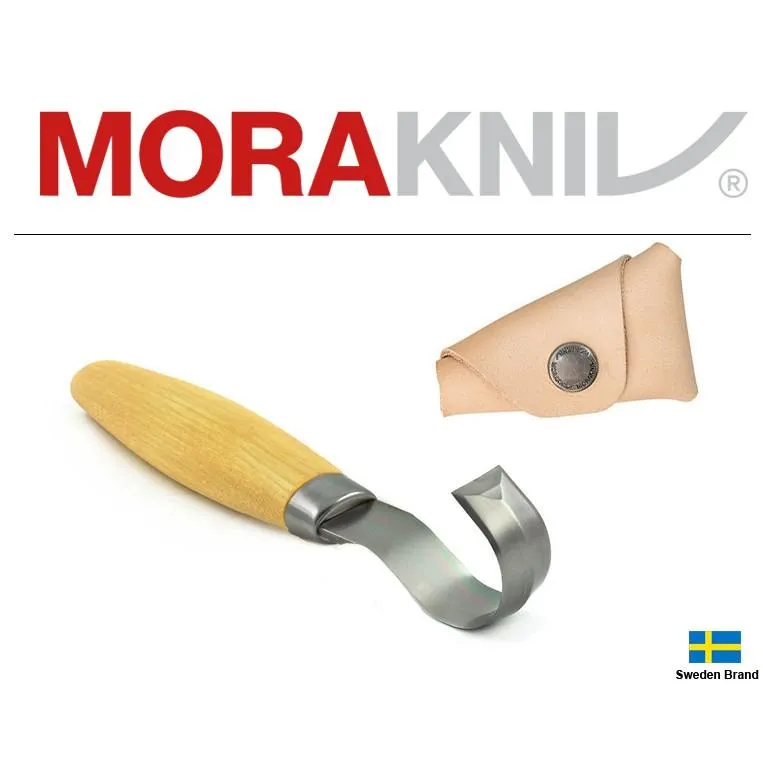 Morakniv瑞典莫拉刀WoodCarving Hook 162彎型弧型雕刻刀雕刻工具附保護皮套【Mor13388】