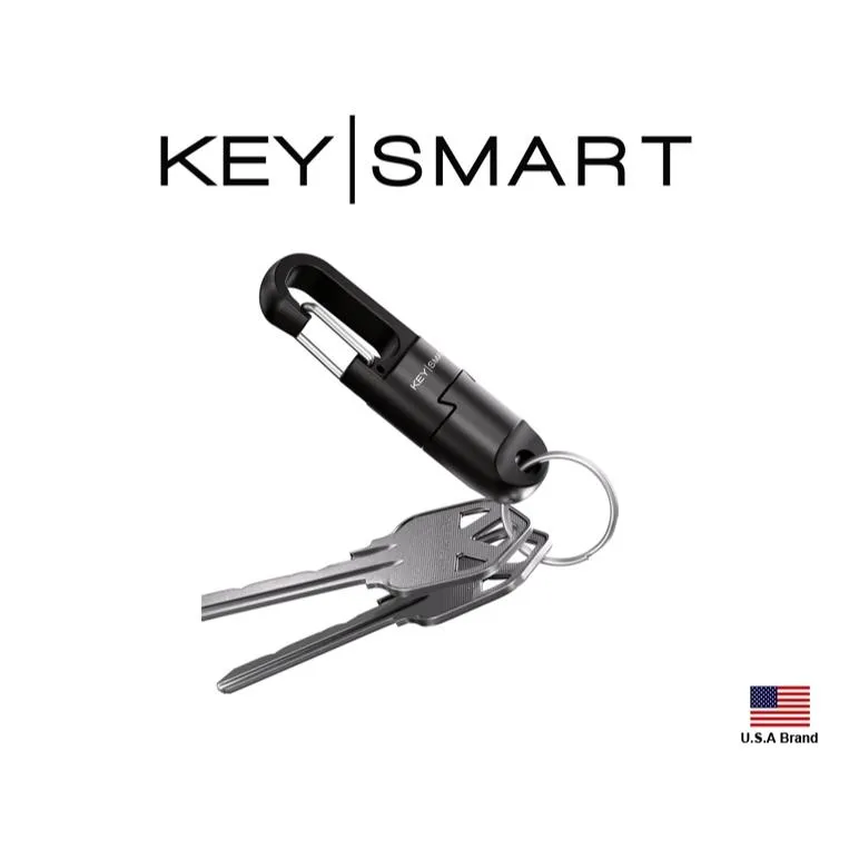美國Keysmart MagConnect Pro Carabine側滑磁吸扣環鑰匙圈20磅強悍耐重 KS842-BLK