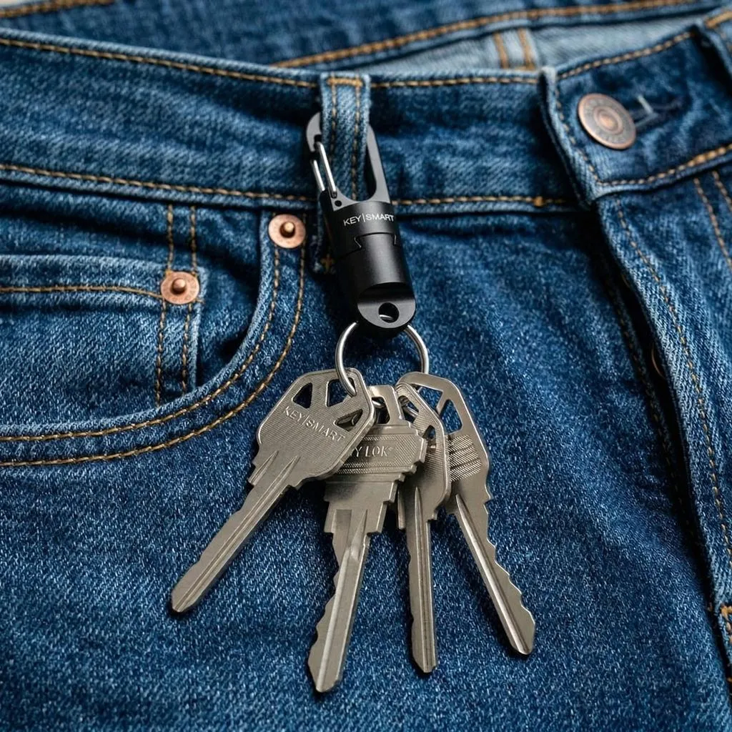 美國Keysmart MagConnect Pro Carabine側滑磁吸扣環鑰匙圈20磅強悍耐重 KS842-BLK