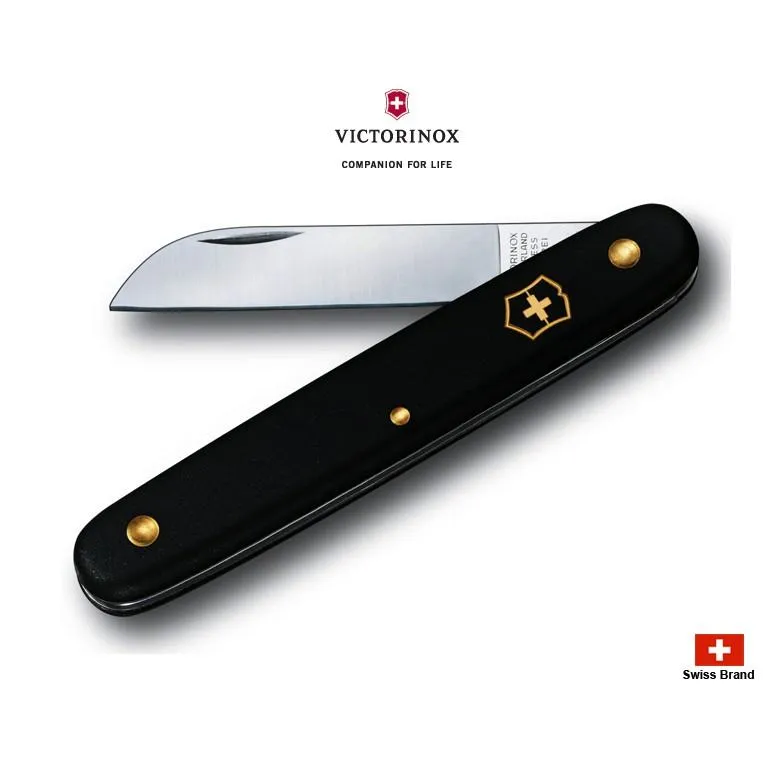 Victorinox瑞士維氏100mm園藝系列小刀(黑色),瑞士製造好品質 3.9050.3