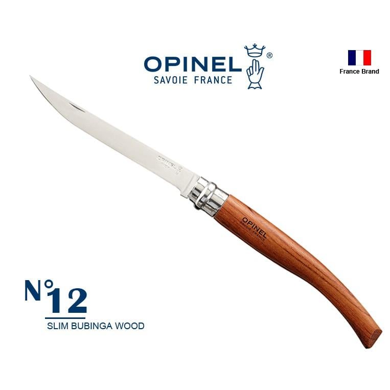 Opinel法國不銹鋼折刀拋光面細長款Effile No12非洲紫檀木握柄OPI002556