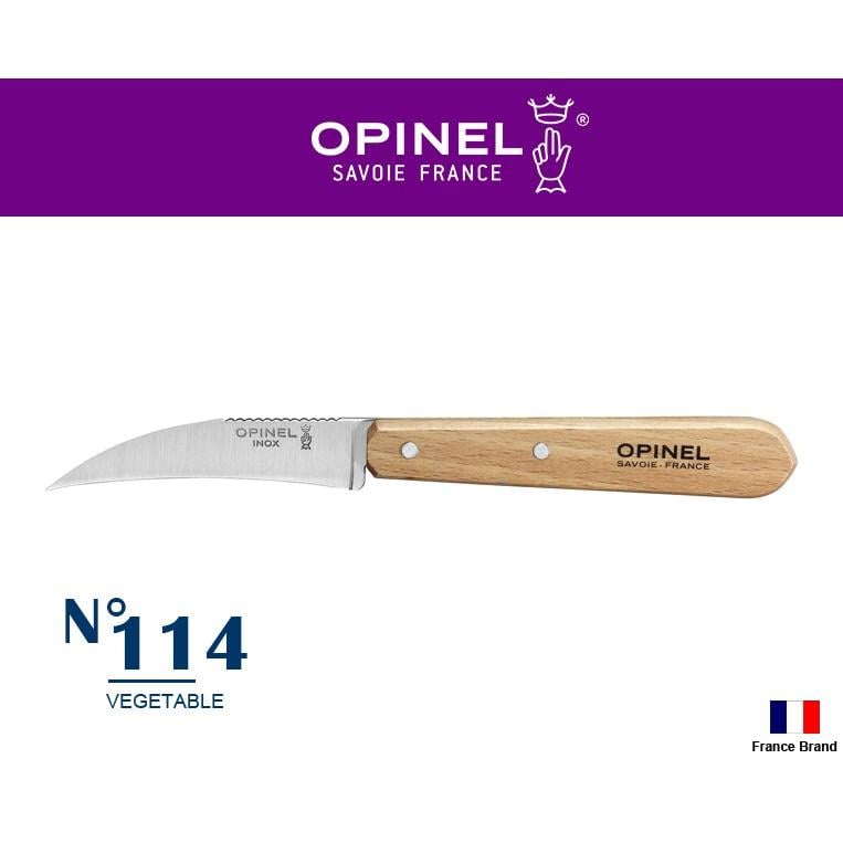 Opinel法國廚房系列7cm鳥嘴刀削皮刀櫸木刀柄No114,歐洲製造【OPI001923】