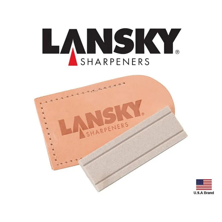 Lansky美國製Arkansas Novaculite口袋型天然磨刀石附皮革套【LSPAS】