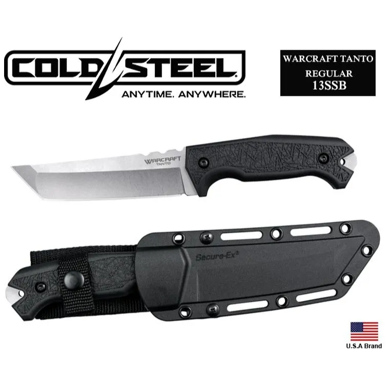 美國Cold Steel冷鋼直刀Warcraft Tanto全龍骨劈柴神器4034SS鋼附刀鞘13SSB