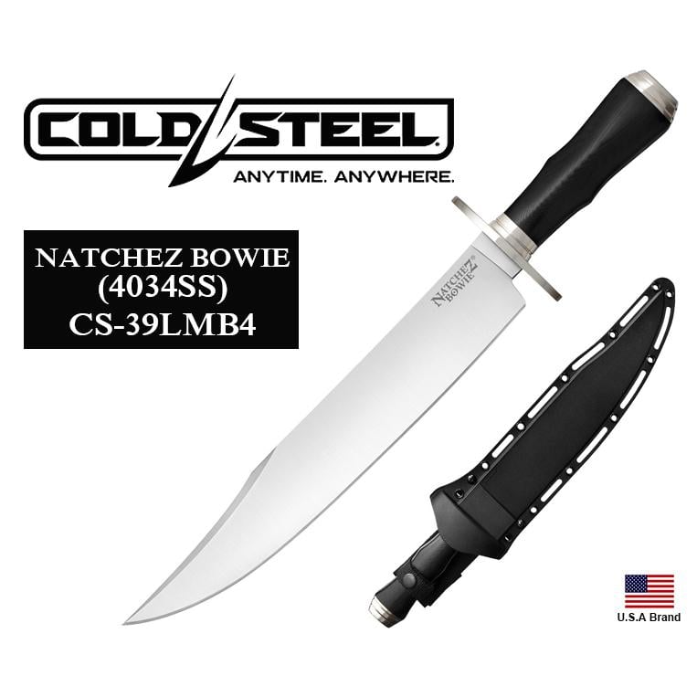 美國Cold Steel冷鋼直刀NATCHEZ BOWIE 4034SS鋼G10握柄附刀鞘【CS39LMB4】