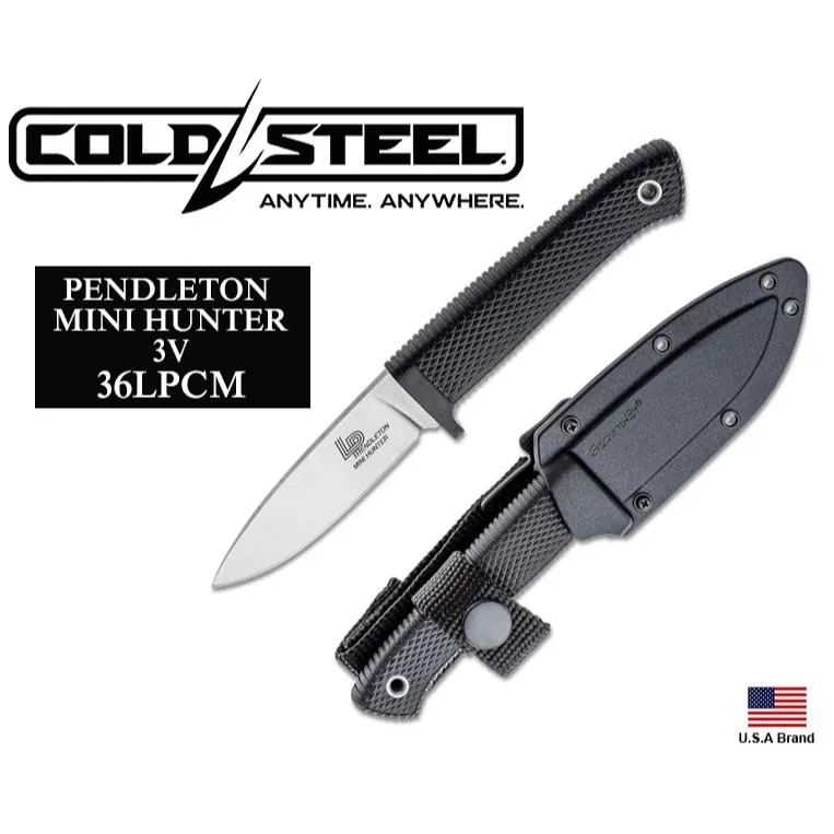 美國Cold Steel冷鋼小直刀PENDLETON MINI HUNTER 3V粉末鋼附刀鞘 CS36LPCM