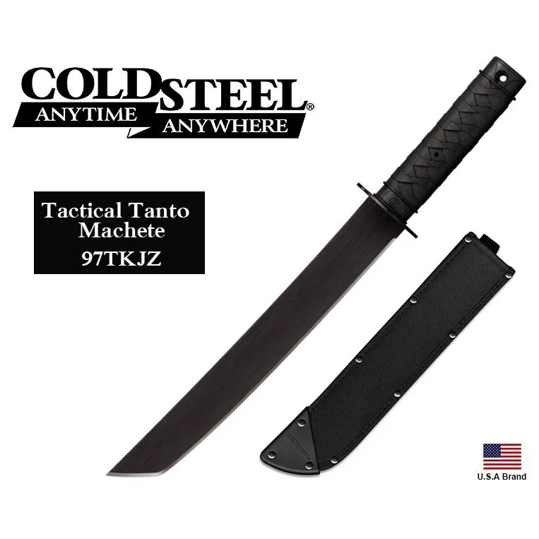 美國Cold Steel冷鋼13吋Tactical Tanto Mache砍刀65MN彈簧鋼附刀袋 CS97TKJZ