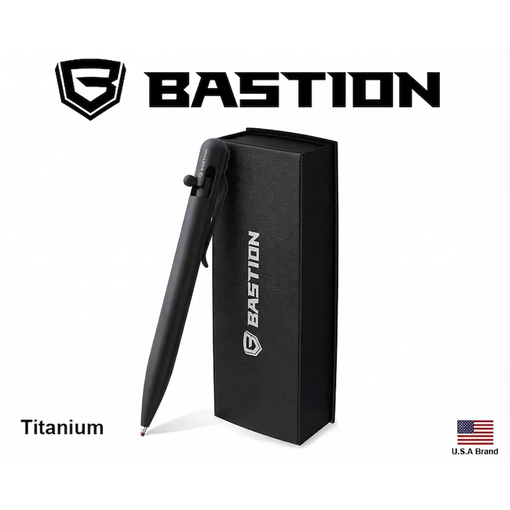 美國Bastion堡壘筆防衛款Grey Titanium Bolt Action Pen消光灰鈦版BSTN248G
