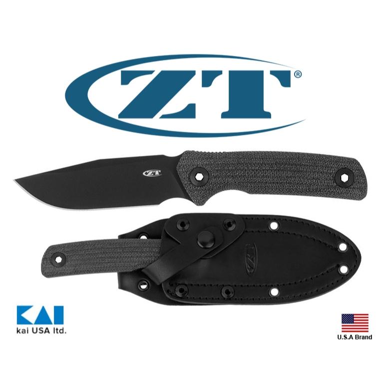 Zero Tolerance美國ZT刀具CruWear粉末鋼陶瓷塗層黑色Micarta握柄附皮鞘 ZT0004BLK