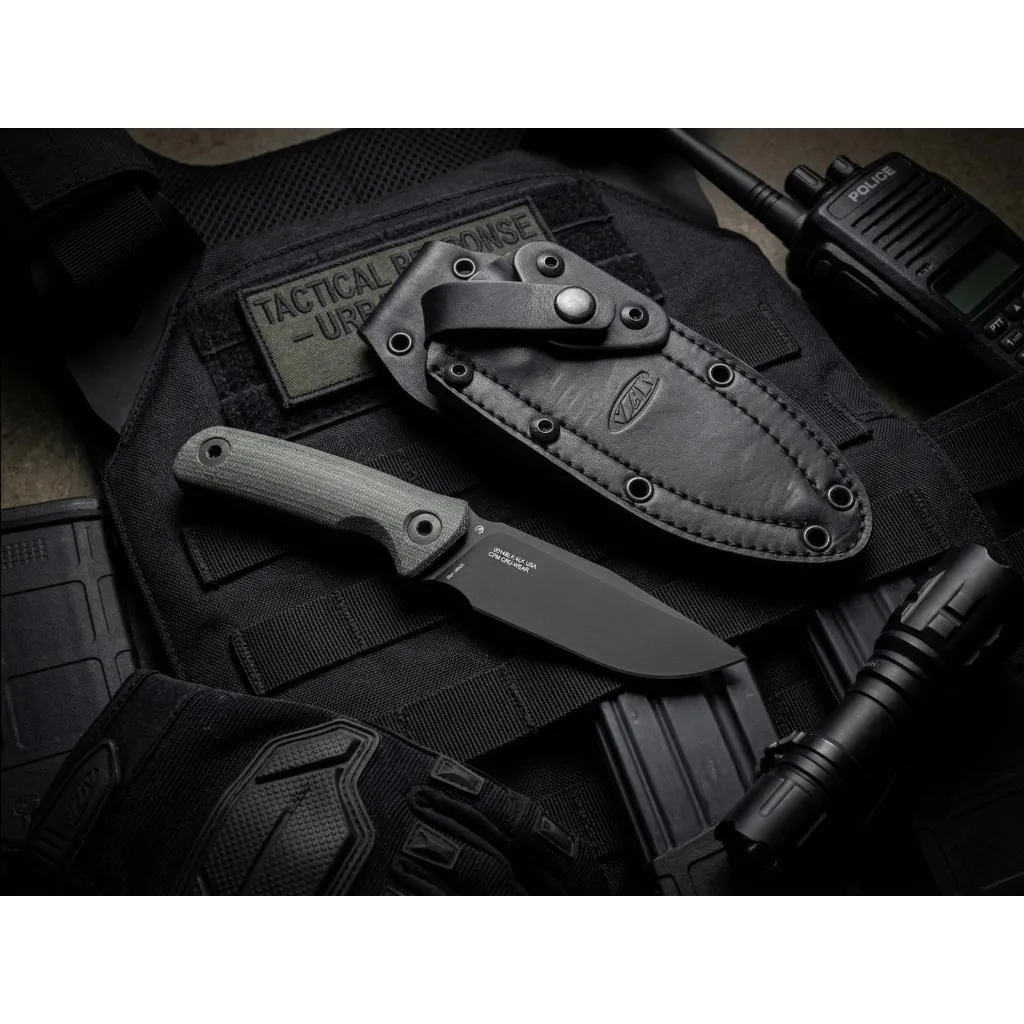 Zero Tolerance美國ZT刀具CruWear粉末鋼陶瓷塗層黑色Micarta握柄附皮鞘 ZT0004BLK