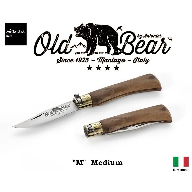 義大利 Antonini Knives Old Bear Pocket Knife M號 核桃木柄折刀【OB001M】