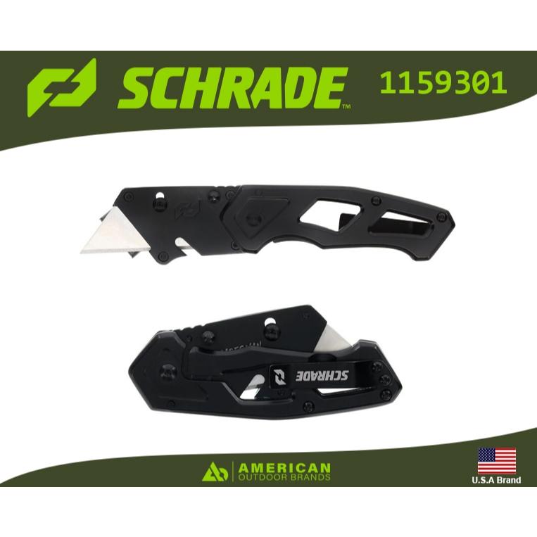 美國Schrade刀具折疊美工刀可抽換刀片Tradesman軸承快開附背夾SCH1159300