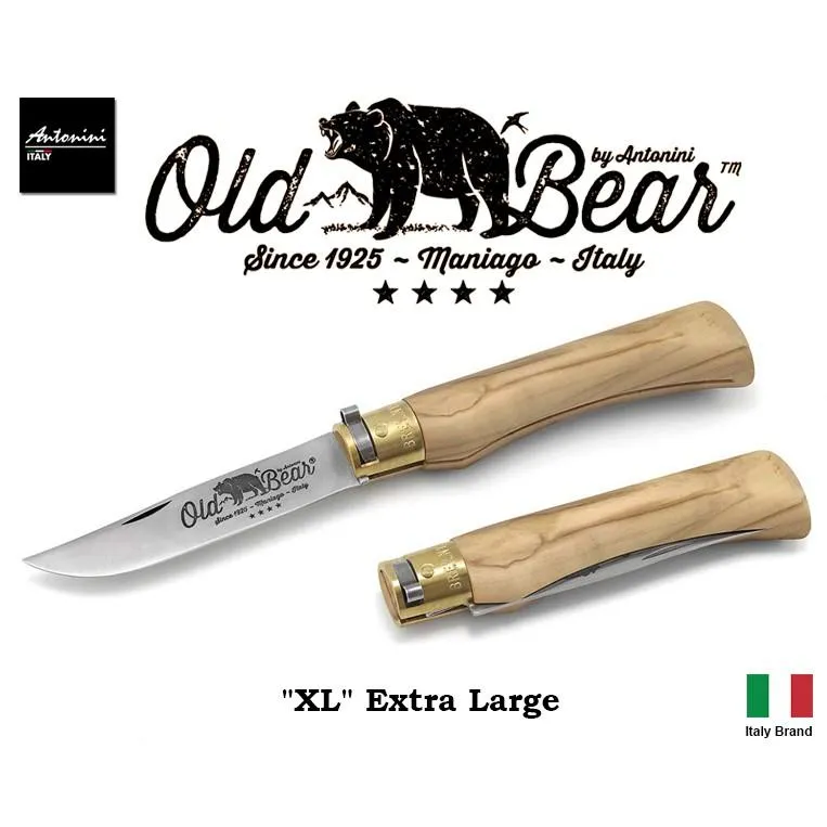 義大利 Antonini Knives Old Bear Pocket Knife XL號橄欖木柄折刀【OB002XL】