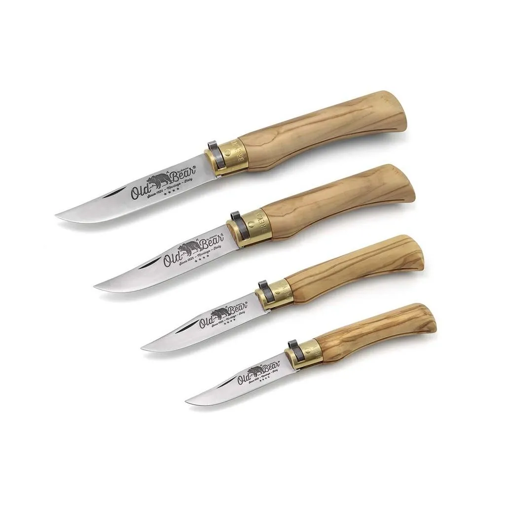 義大利 Antonini Knives Old Bear Pocket Knife XL號橄欖木柄折刀【OB002XL】
