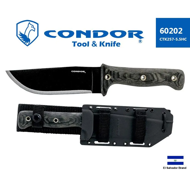 薩爾瓦多Condor CROTALUS直刀5mm厚刃1075高碳鋼Micarta握柄附K鞘【Con60202】