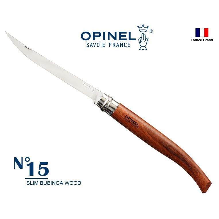 Opinel法國不銹鋼折刀細長款 No15 非洲花梨木刀柄,法國製造【OPI002557】