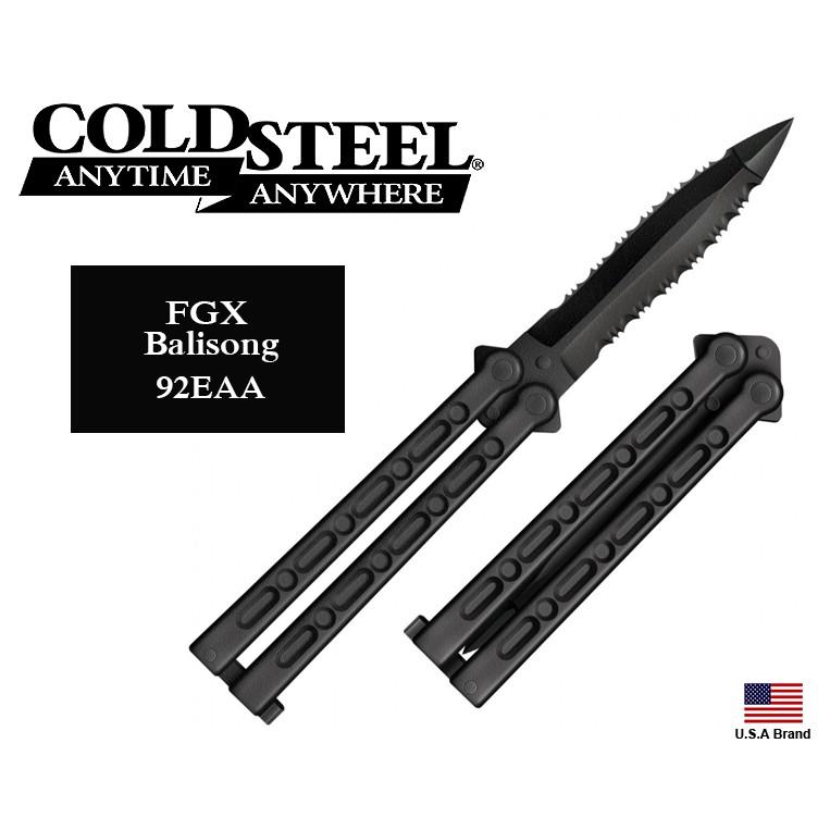 美國Cold Steel冷鋼折刀FGX Balisong齒刃蝴蝶刀強度聚丙稀Polypropylene【CS92EAA】