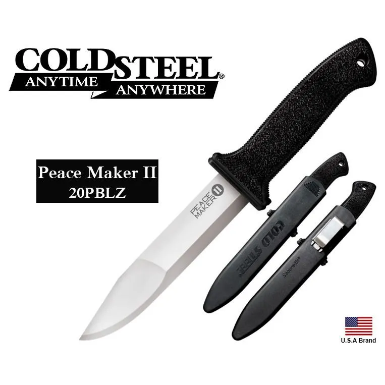 美國Cold Steel冷鋼直刀Peace Maker II冷凍淬火德國4116鋼背夾型刀鞘台灣製CS20PBL