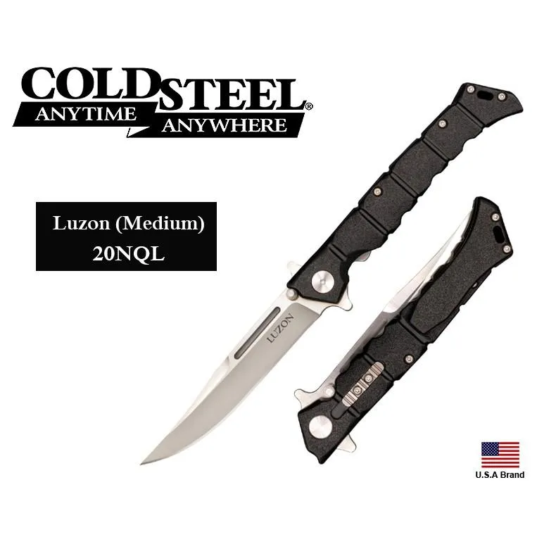 美國Cold Steel冷鋼折刀Luzon(中型)8Cr13MoV不銹鋼GFN柄附輔助加強鎖定裝置 CS20NQL