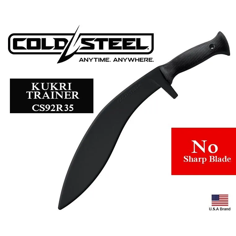 美國Cold Steel冷鋼無鋒利性訓練用Santoprene橡膠直刀KUKRI【CS92R35】