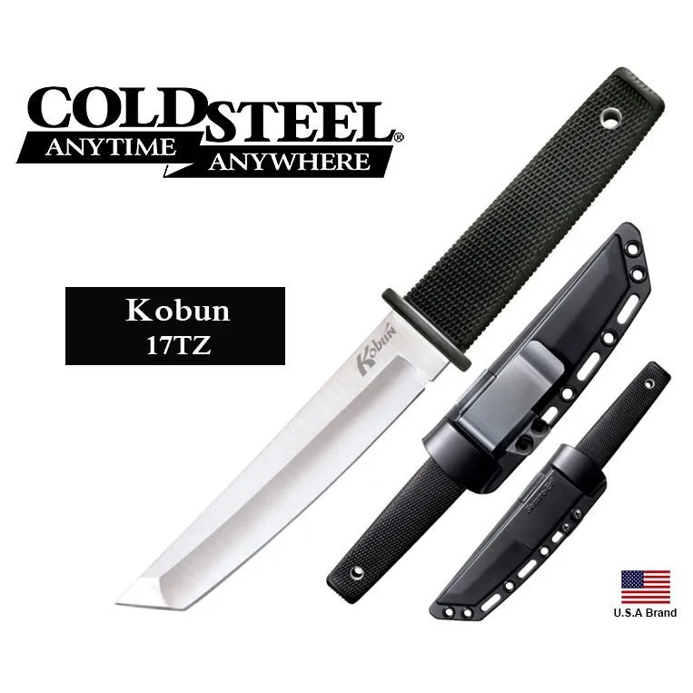美國Cold Steel冷鋼直刀Kobun刀AUS-8A鋼附背夾型刀鞘,台灣製 CS17T