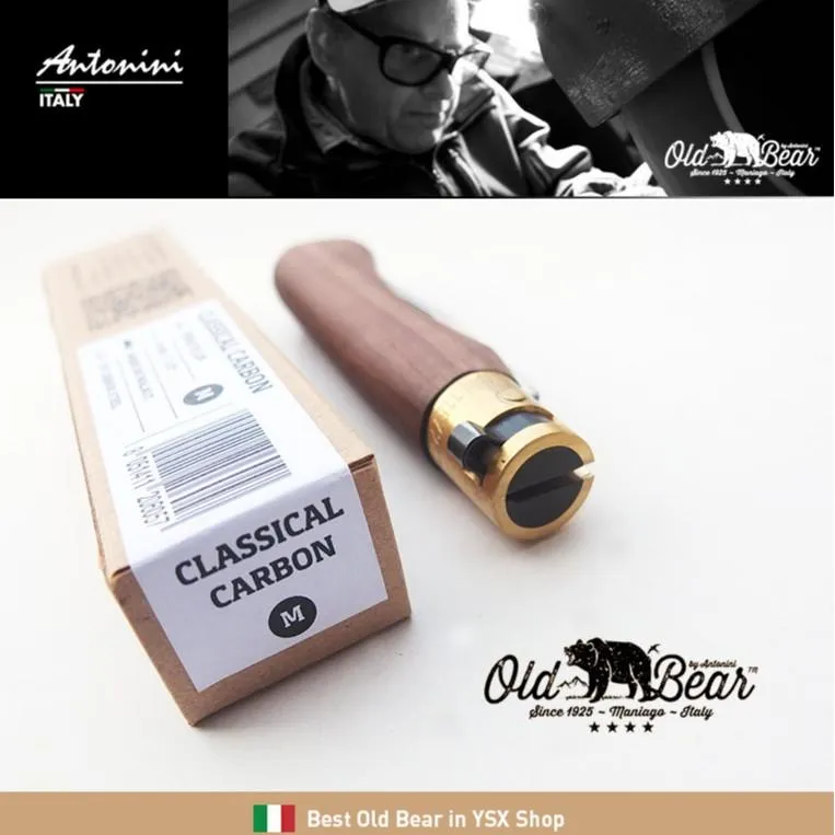義大利 Antonini Knives Old Bear Carbon碳鋼版 M號核桃木柄折刀【OB001CM】