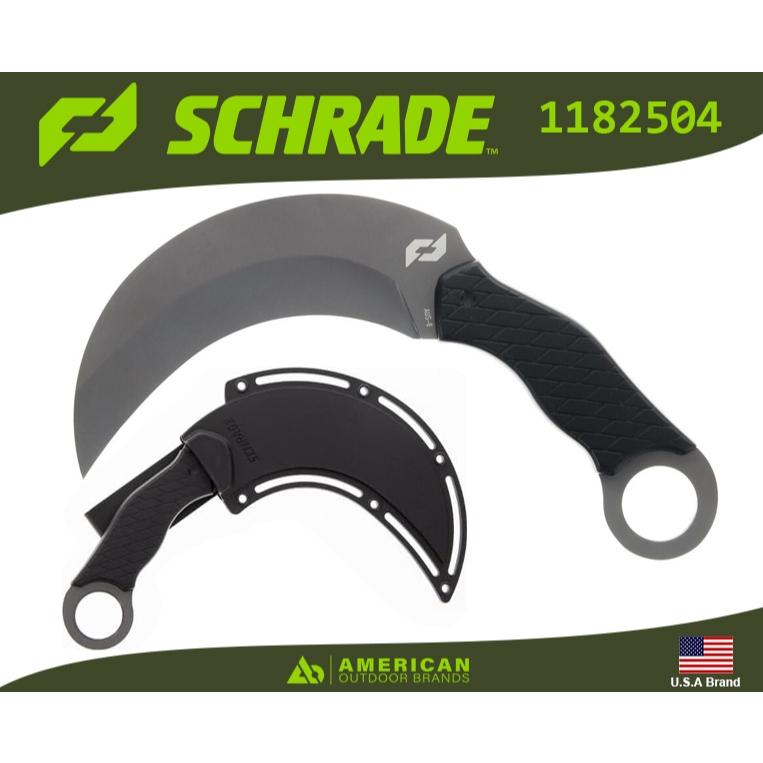 美國Schrade直刀爪刀Boneyard超大型科倫比AUS-8高碳鋼防滑握柄附刀鞘【SCH1182504】