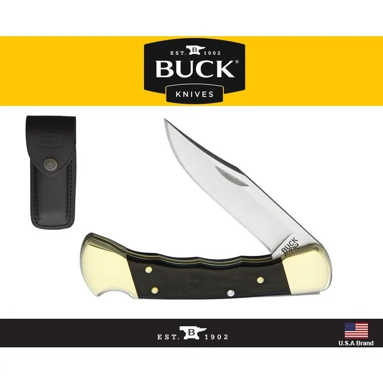 Buck美國巴克折刀指Buck 110 Hunter Ebony指槽版烏木柄420HC鋼 BU0110BRSFG-B