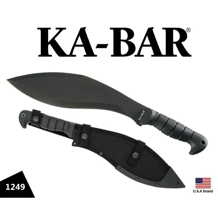 美國Ka-Bar直刀砍刀1249 Kukri Machete 1085高碳鋼附刀鞘 KA1249
