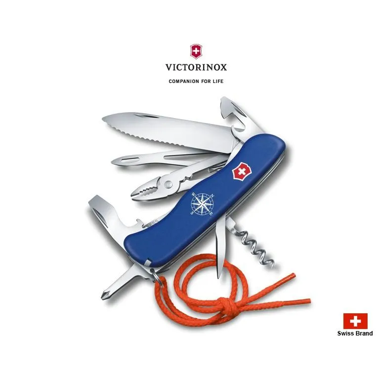 Victorinox瑞士維氏111mm新海洋船長Skipper,15用瑞士刀附橘繩,瑞士製造【0.8593.2W】