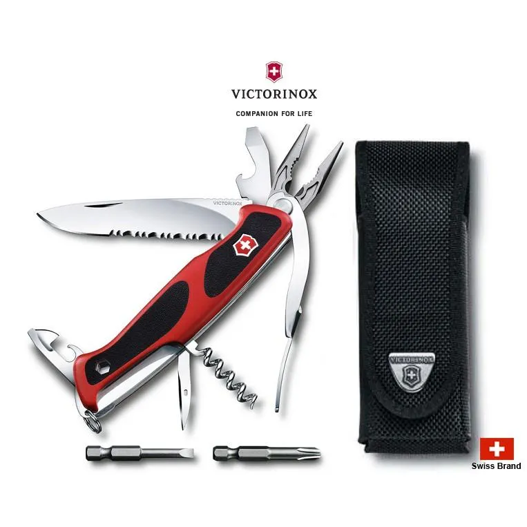 Victorinox瑞士維氏130mm長RangerGrip 174工具鉗尼龍袋組,17用瑞士刀【0.9728.WC】