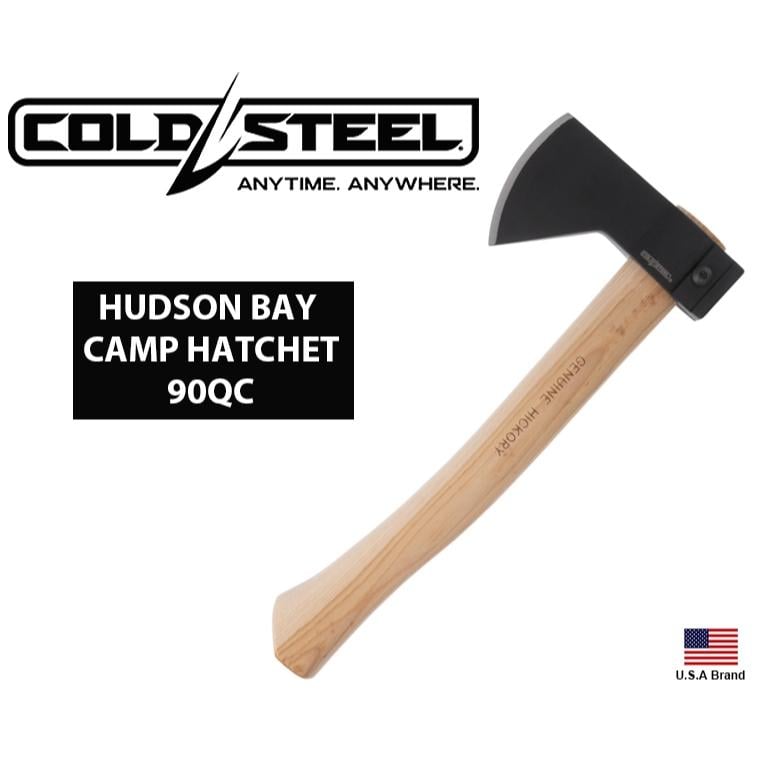 美國Cold Steel冷鋼斧頭HUDSON BAY CAMP HATCHET1055碳鋼斧頭胡桃木握柄 CS90QC