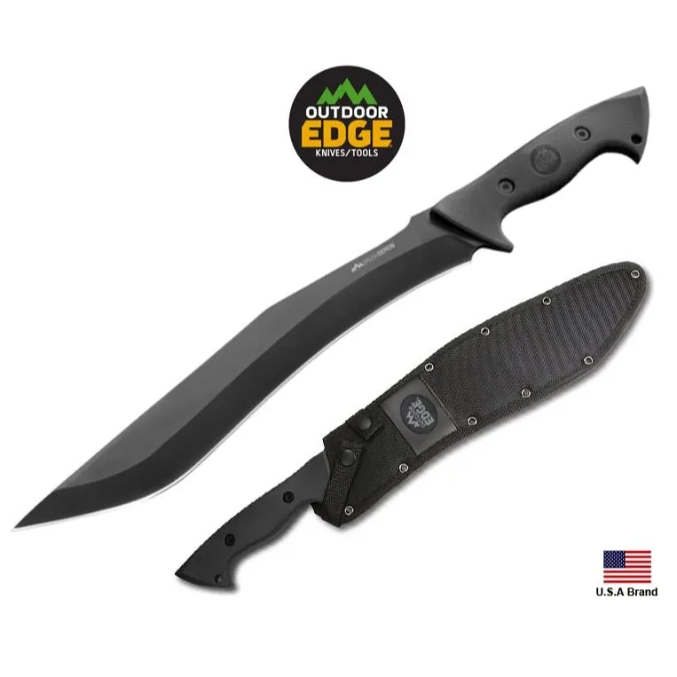 美國Outdoor Edge刀具Brush Demon露營闢路神器65MN彈簧鋼附尼龍刀套OEBD10C