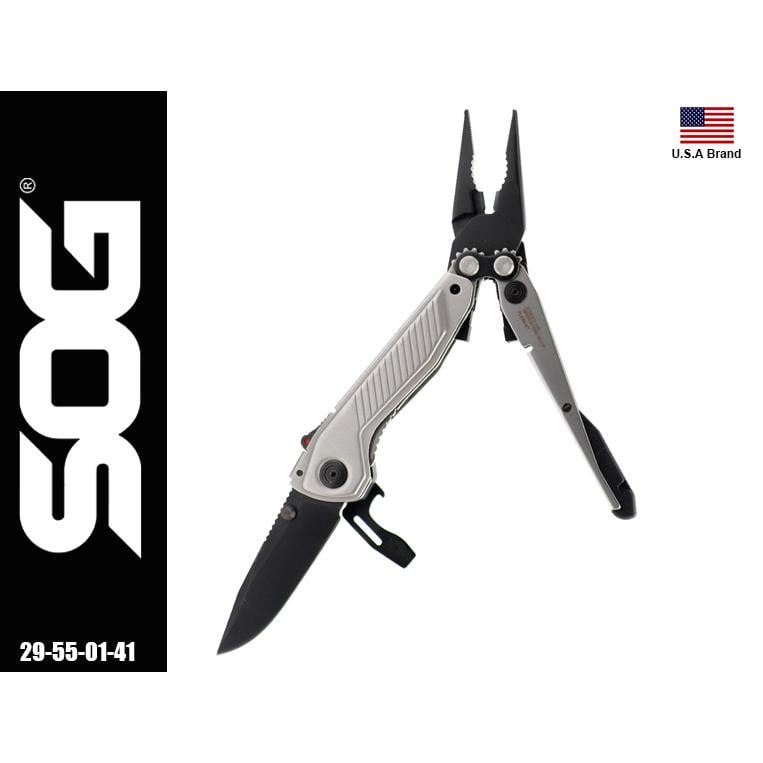 美國SOG特偵組7用多功能工具鉗快開CRYO D2鋼刀片FLASH MT附背夾【SOG29550141】