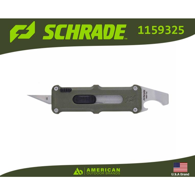 美國Schrade折刀Journeyman滑動式開關SK5高碳鋼刀片軍綠G10握柄 SCH1159325