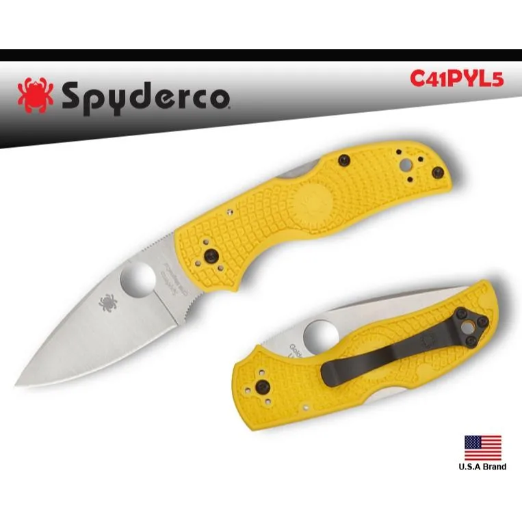 Spyderco美國蜘蛛Native 5 Salt折刀FRN黃柄CPM MagnaCut粉末鋼C41PYL5