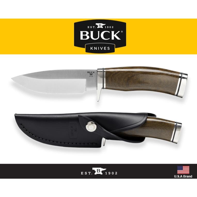 Buck美國巴克直刀限量版192 Vanguard Pro S35VN粉末鋼附皮質刀鞘0192GRSLE-B