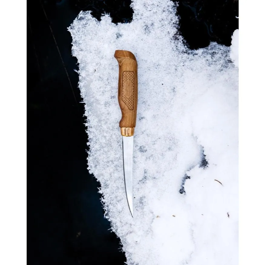 Marttiini芬蘭北歐刀具Superflex 10極致彈性殺魚刀彈性鋼附質感皮鞘MN610016