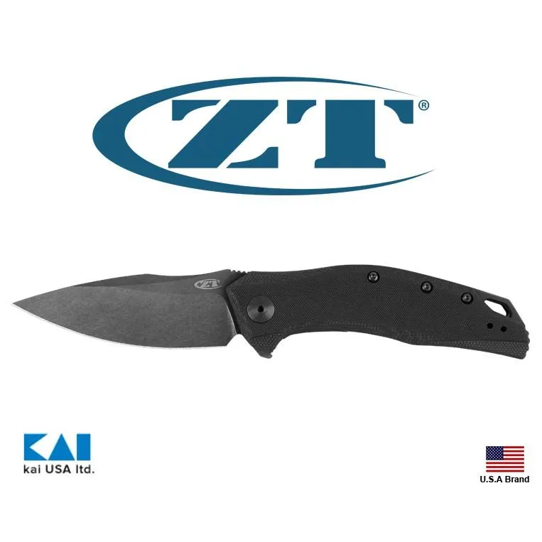 Zero Tolerance美國ZT折刀CPM20CV粉末鋼黑色石洗面G10柄SpeedSafe快開 ZT0357BW