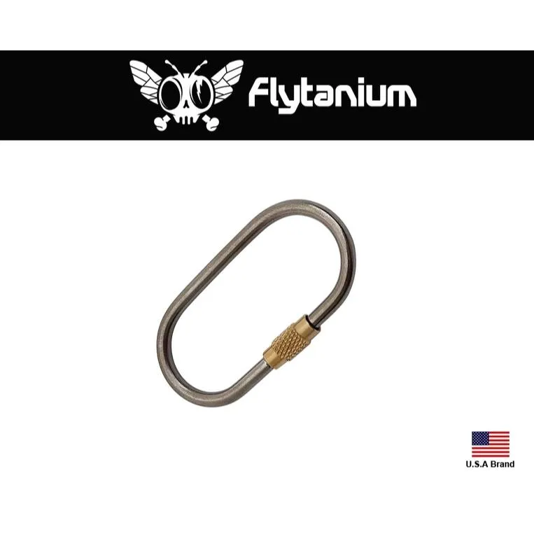 美國Flytanium Titanium Oval Keyring 螺紋旋合開關 鈦合金鑰匙圈【Fly641】