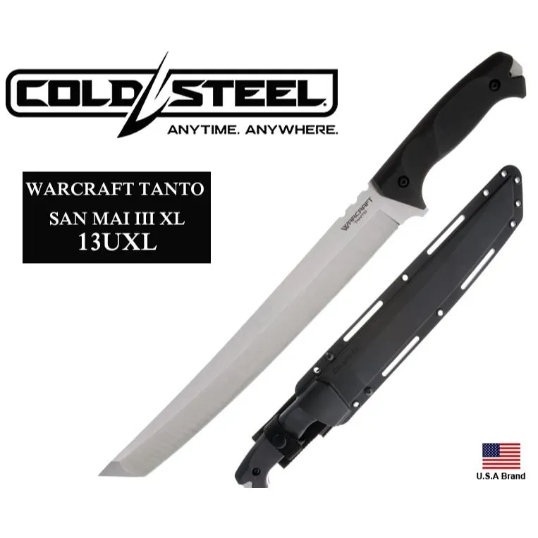 美國Cold Steel冷鋼刀具12吋長刃WARCRAFT TANTO SAN MAI III XL三枚鋼13UXL