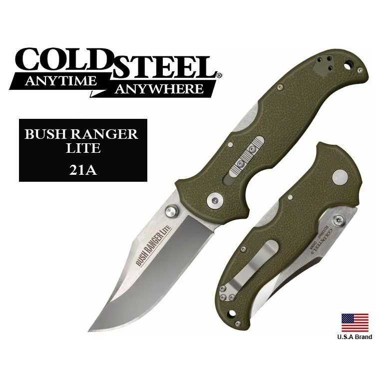 美國Cold Steel冷鋼折刀BUSH RANGER輔助加強鎖定裝置8Cr13MoV不銹鋼GFN柄 CS21A