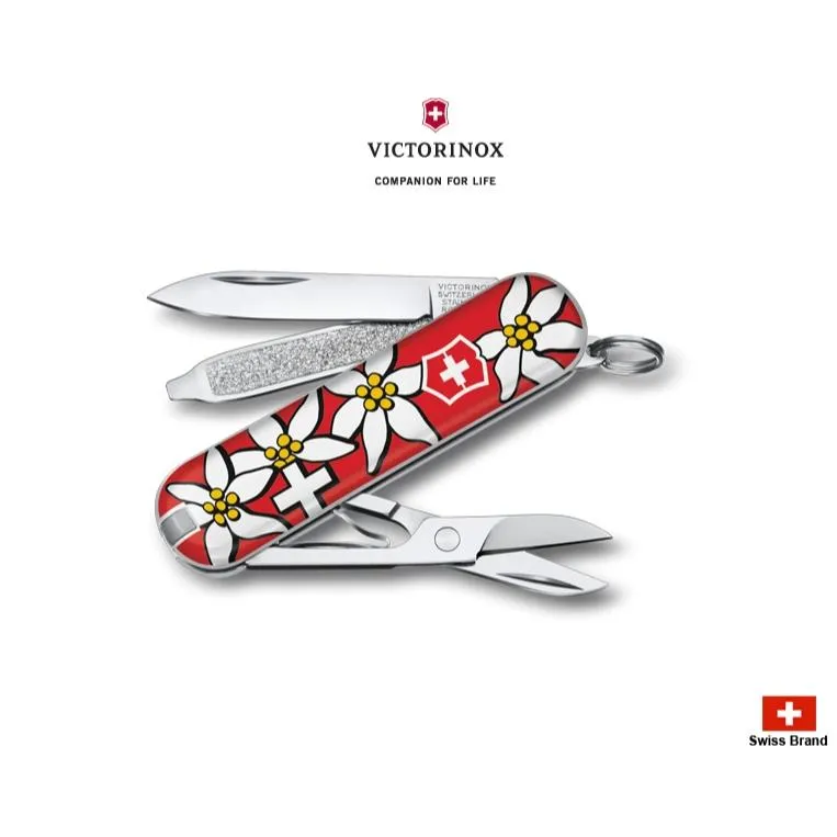 Victorinox瑞士維氏58mm瑞士刀7用Edelweiss瑞士國花 0.6223.840
