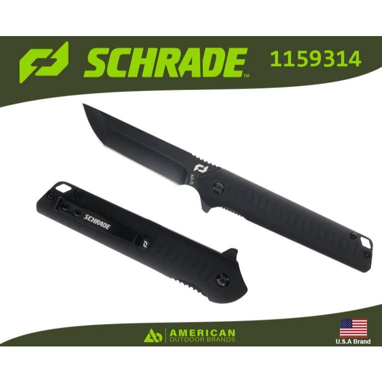 美國Schrade折刀Steelhead滾軸開刀劍型AUS-10高碳鋼G10握柄附背夾【SCH1159314】