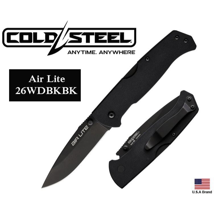 美國Cold Steel冷鋼折刀Air Lite Drop Point AUS10A鋼G10柄全黑CS26WDBKBK