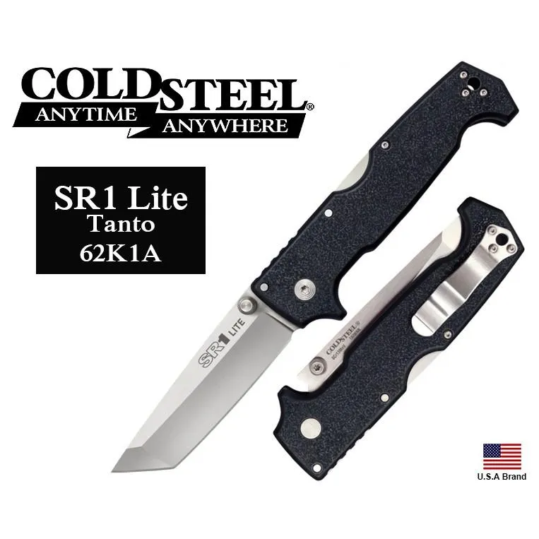 美國Cold Steel冷鋼折刀SR1 Lite Tanto劍型厚刃8Cr14MoV鋼Griv-Ex柄 CS62K1A