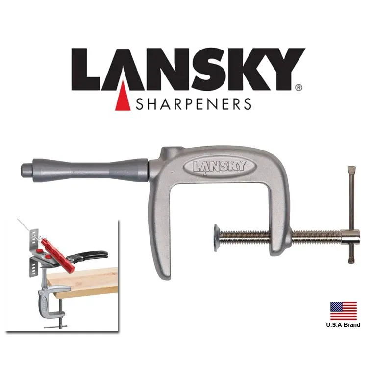 Lansky美國專業定角磨刀器磨刀系統C型固定座C-Clamp(可鎖於桌面桌角)【LSLM010】