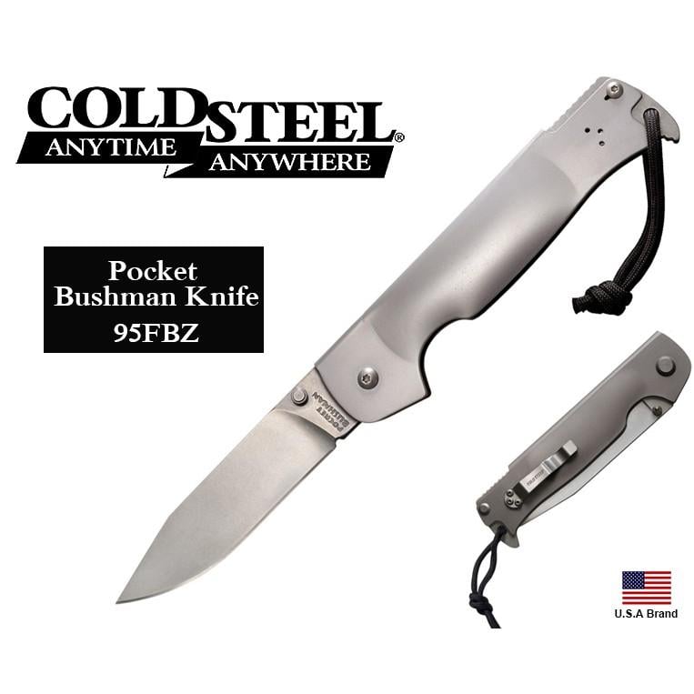 美國Cold Steel冷鋼大型折刀Pocket Bushman Knife德國4116鋼不銹鋼柄【CS95FB】