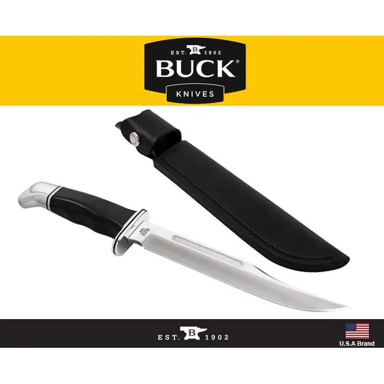 Buck美國巴克直刀經典Buck 120 Special硬質酚醛柄420HC鋼附皮質刀鞘【BU0120BKS-B】